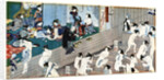 A bath house scene, Japan by Yoshiiku