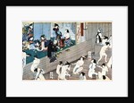A bath house scene, Japan by Yoshiiku