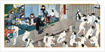 A bath house scene, Japan by Yoshiiku