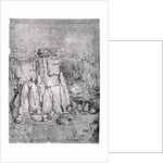 Study of a rocky cavern with ducks by Leonardo Da Vinci