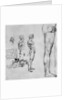 Nude studies for 'The Battle of Anghiari' by Leonardo Da Vinci