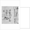 Nude studies for 'The Battle of Anghiari' by Leonardo Da Vinci