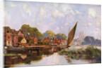'On the River at Beccles', Suffolk by Louis Burleigh Bruhl