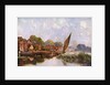 'On the River at Beccles', Suffolk by Louis Burleigh Bruhl