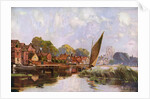 'On the River at Beccles', Suffolk by Louis Burleigh Bruhl
