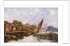 'On the River at Beccles', Suffolk by Louis Burleigh Bruhl
