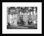 Inside the Mosque of Muhammad Ali at the Saladin Citadel, Cairo, Egypt by Anonymous