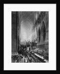 Interior of Westminster Abbey, London by WF Mansell
