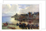 Tenby Castle and harbour, Pembrokeshire, Wales by Louis Burleigh Bruhl