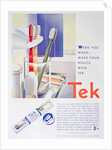 Advert for Tek toothbrushes, by Johnson and Johnson by Anonymous