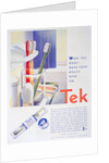 Advert for Tek toothbrushes, by Johnson and Johnson by Anonymous