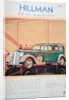 Advert for Hillman motor cars by Anonymous