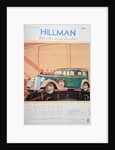 Advert for Hillman motor cars by Anonymous