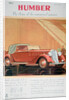 Advert for Humber motor cars by Anonymous