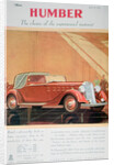 Advert for Humber motor cars by Anonymous