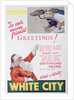 Christmas advert for the White City greyhound track, London by Anonymous