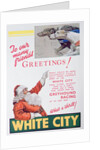 Christmas advert for the White City greyhound track, London by Anonymous