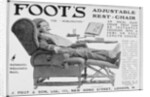 Advert for Foot's 'Burlington' adjustable rest-chair by Anonymous