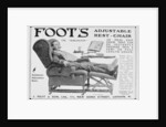 Advert for Foot's 'Burlington' adjustable rest-chair by Anonymous