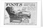 Advert for Foot's 'Burlington' adjustable rest-chair by Anonymous