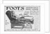 Advert for Foot's 'Burlington' adjustable rest-chair by Anonymous