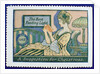 Early gas lighting advertisement label by Anonymous