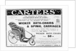 Advert for Carters' wicker bath chairs and spinal carriages by Anonymous