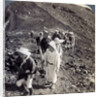 Pilgrims at the end of their ascent of Mount Fuji (Fujiyama), Japan by Underwood & Underwood