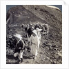 Pilgrims at the end of their ascent of Mount Fuji (Fujiyama), Japan by Underwood & Underwood
