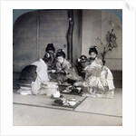 Geishas at dinner, Tokyo, Japan by Underwood & Underwood