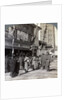 Watching a free show on Theatre Street, looking north to Asakusa Tower, Tokyo, Japan by Underwood & Underwood
