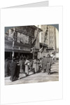 Watching a free show on Theatre Street, looking north to Asakusa Tower, Tokyo, Japan by Underwood & Underwood