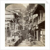 Main street up the steep side of Mount Haruna at a famous village of hot springs, Ikao, Japan by Underwood & Underwood