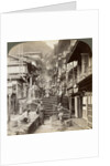 Main street up the steep side of Mount Haruna at a famous village of hot springs, Ikao, Japan by Underwood & Underwood