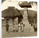 Children in the playground of a village school, Japan by Underwood & Underwood