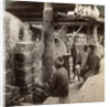 Workmen watching kilns full of Awata porcelain, Kinkosan works, Kyoto, Japan by Underwood & Underwood