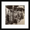 Workmen watching kilns full of Awata porcelain, Kinkosan works, Kyoto, Japan by Underwood & Underwood