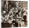 Expert workmen creating designs in cloisonne, Kyoto, Japan by Underwood & Underwood