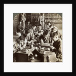 Expert workmen creating designs in cloisonne, Kyoto, Japan by Underwood & Underwood