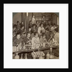 Factory girls decorating cheap pottery for the foreign markets, Kyoto, Japan by Underwood & Underwood