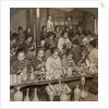 Factory girls decorating cheap pottery for the foreign markets, Kyoto, Japan by Underwood & Underwood