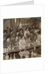 Factory girls decorating cheap pottery for the foreign markets, Kyoto, Japan by Underwood & Underwood
