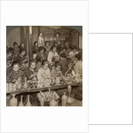 Factory girls decorating cheap pottery for the foreign markets, Kyoto, Japan by Underwood & Underwood