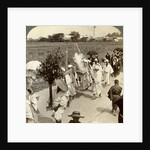 Funeral procession of a rich Buddhist, on the road to Sakai, looking towards Osaka, Japan by Underwood & Underwood