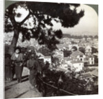Looking south-east from the pine crowned heights of Suwa-yama over Kobe, Japan by Underwood & Underwood