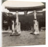 Sacred torii gate rising from the sea, Itsukushima Shrine, Miyajima Island, Japan by Underwood & Underwood
