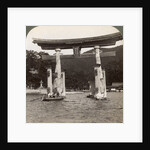 Sacred torii gate rising from the sea, Itsukushima Shrine, Miyajima Island, Japan by Underwood & Underwood