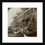 Coaling the Pacific mail SS 'Siberia', at the fortified naval station of Nagasaki, Japan by Underwood & Underwood