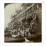 Coaling the Pacific mail SS 'Siberia', at the fortified naval station of Nagasaki, Japan by Underwood & Underwood