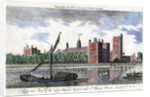 Perspective view of the Arch Bishop's palace, with St Mary's Church, Lambeth by Anonymous